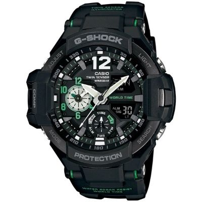 Casio GA1100-1A3 G-Shock 51MM Men's Analog-Digital Black Resin