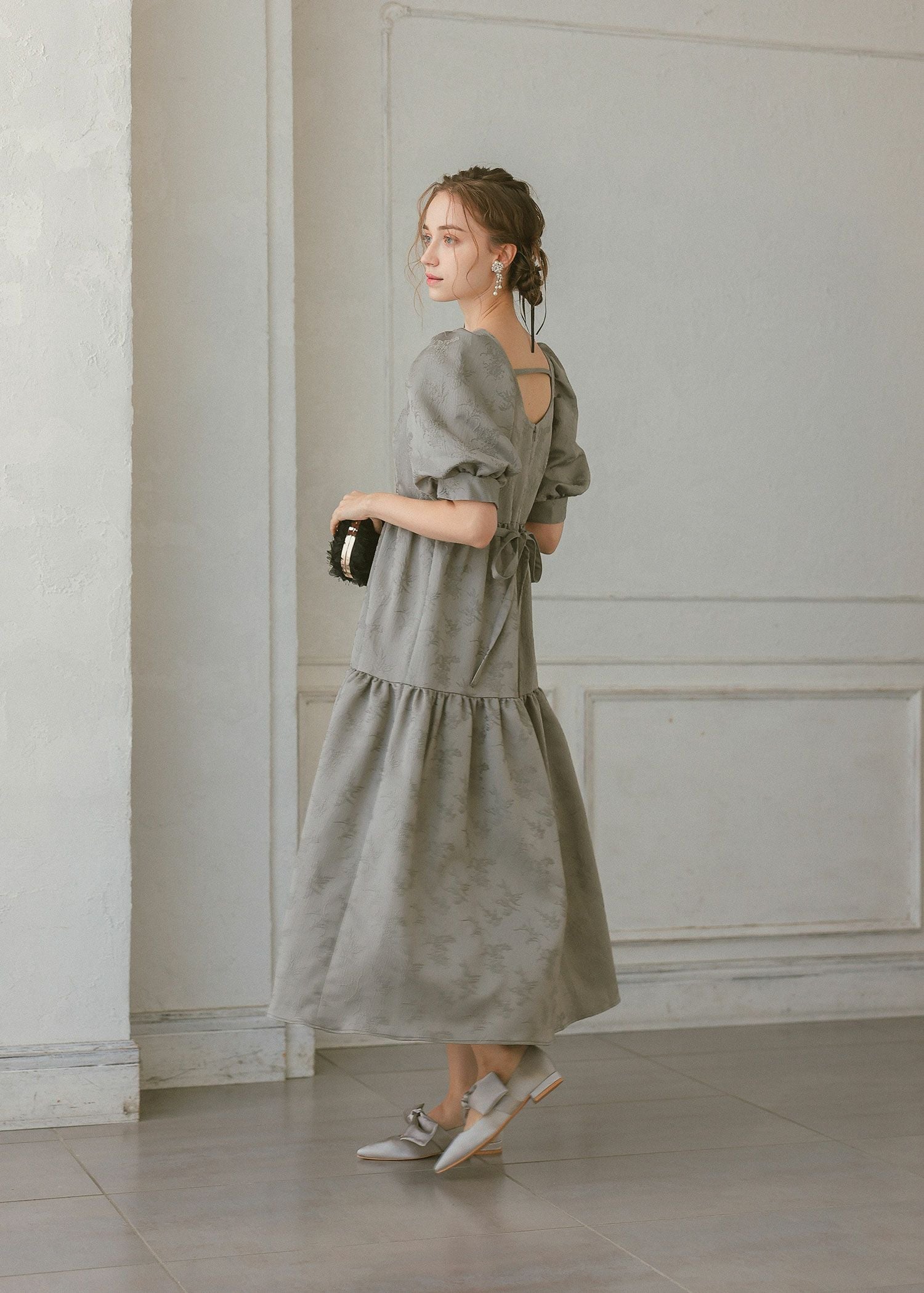 DorryDoll｜ティアードジャガードドレス