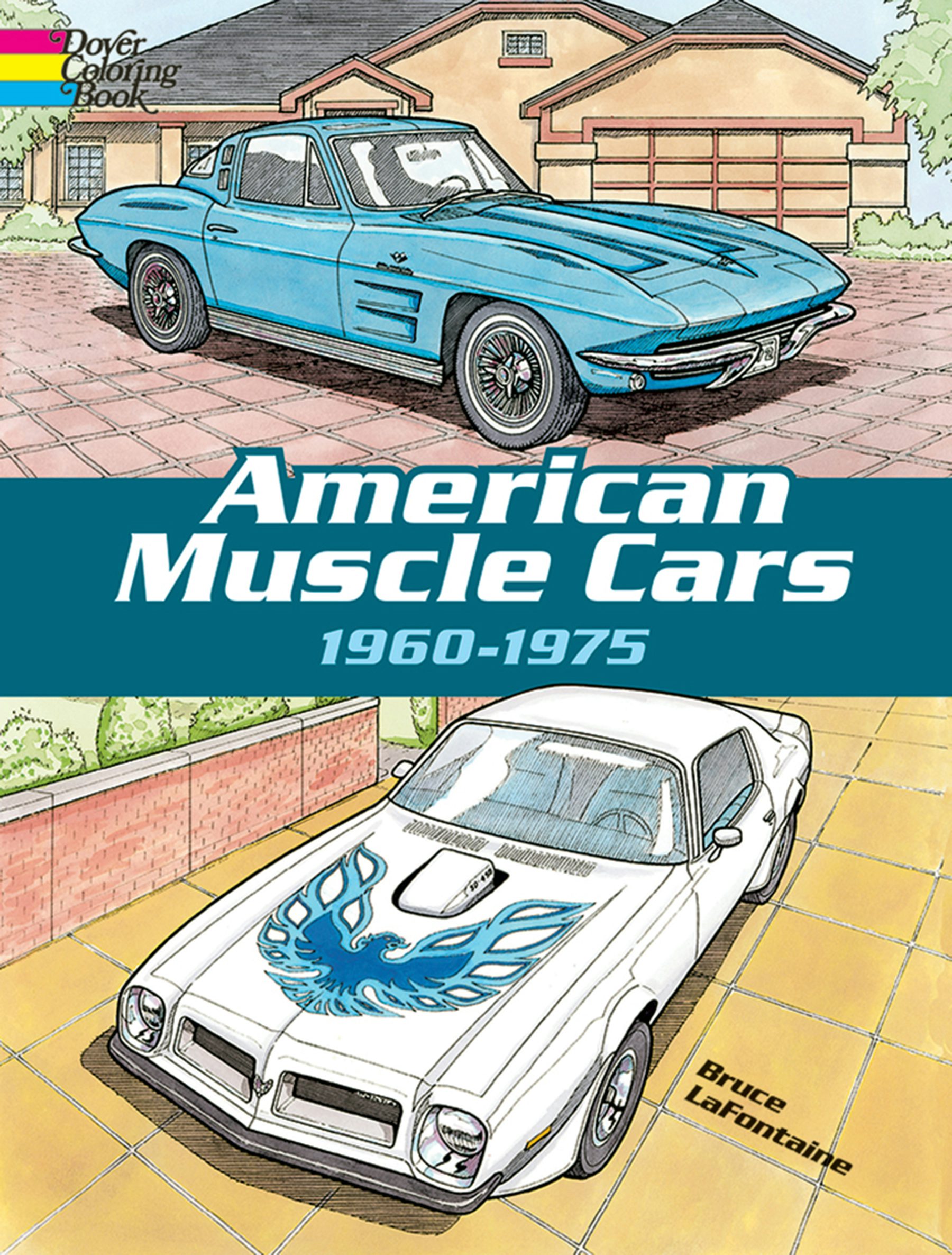 American Muscle Cars, 1960-1975 Coloring Book – Dover Publications