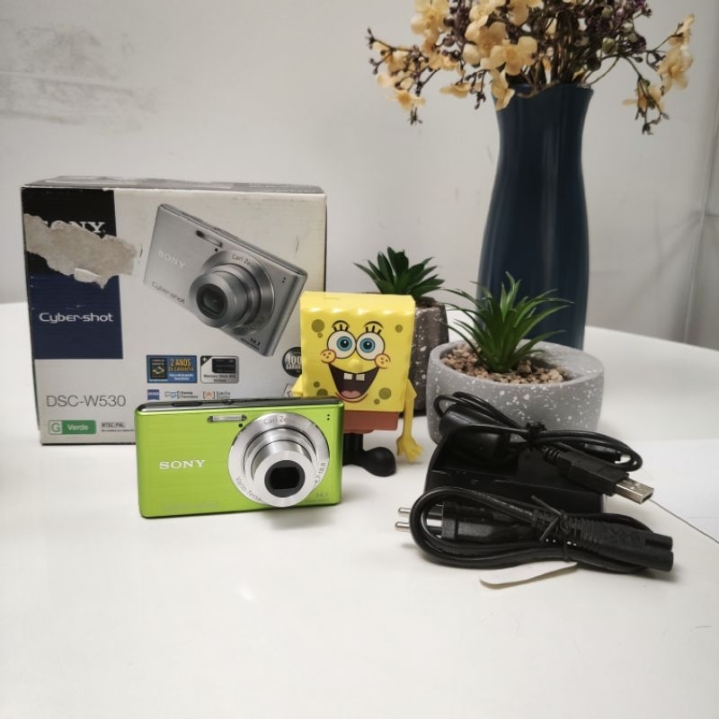 Câmera Digital Cyber-shot Dsc-w530 14.1mp verde Sony | Shopee Brasil