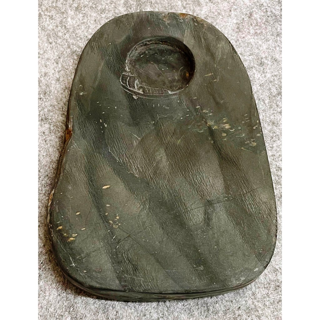 歙硯龍尾老坑A【一帆風順】眉紋/金星/水浪紋/刷絲【耕硯齋-筆墨紙硯