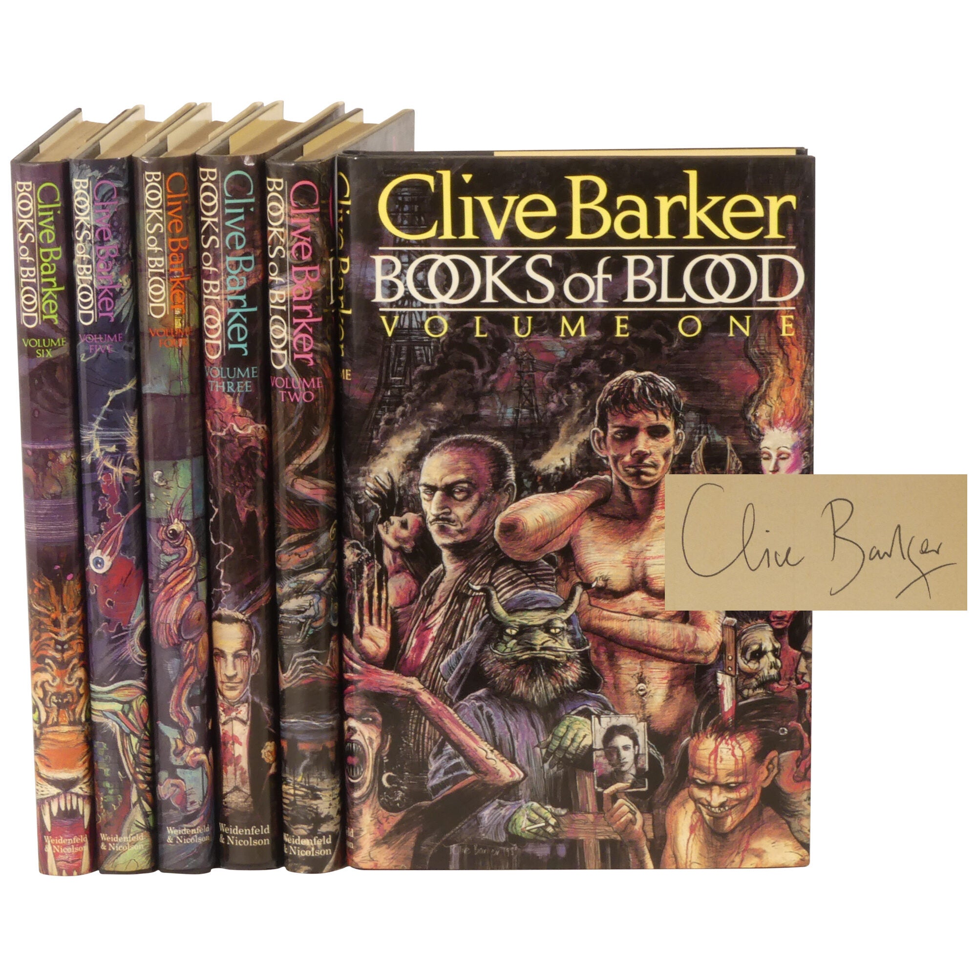The Books of Blood Six Volumes, All Signed | Clive Barker | First