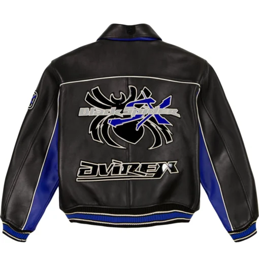 Avirex Black Spider Racer Jacket - Daniel's Leather