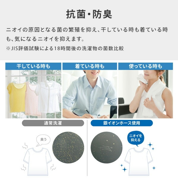 dショッピング |洗濯機用 銀イオンホース 抗菌 防臭 AS-AG1 工具不要