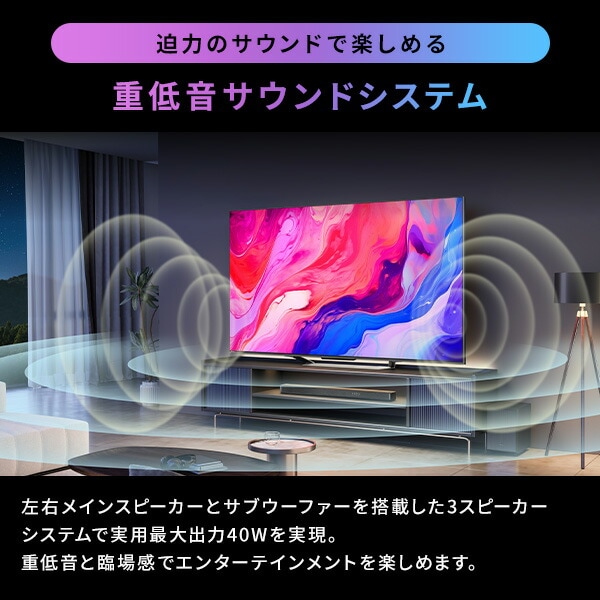 dショッピング |4K液晶テレビ 65V型 3年保証 ネット動画 Apple