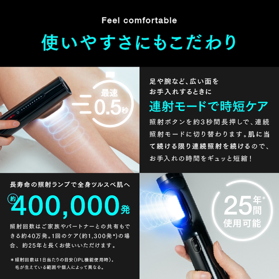 dショッピング |効果検証済 脱毛器 ムダ毛ケア [公式] MYTREX MiRAY