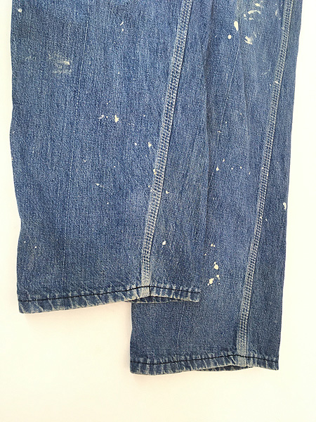 古着 50-60s USA製 Oshkosh B'gosh ペンキ ブルー デニム ワーク