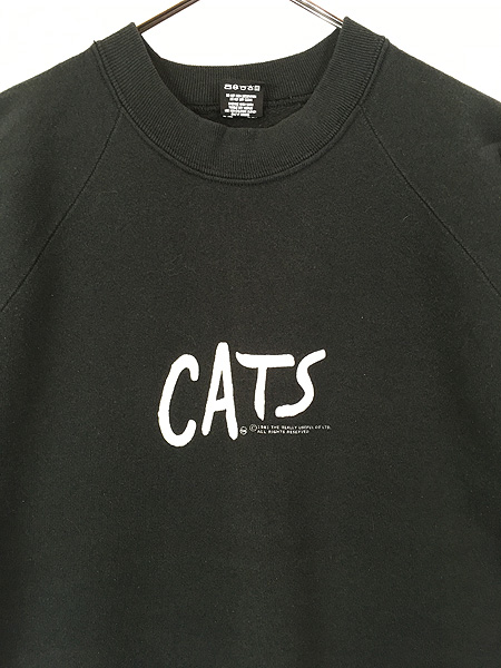 古着 80s USA製 CATS キャッツ ミュージカル グラフィック スウェット