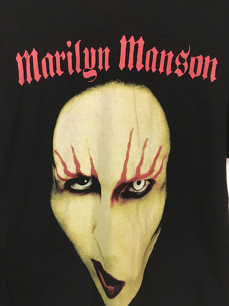 古着 00s USA製 Marilyn Manson BIG フォト ハード ロック バンド T