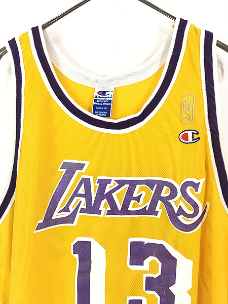 古着 90s USA製 Champion NBA Los Angeles Lakers レイカーズ No13