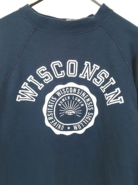 古着 70s USA製 Champion 「WISCONSIN」 2段 カレッジ スウェット