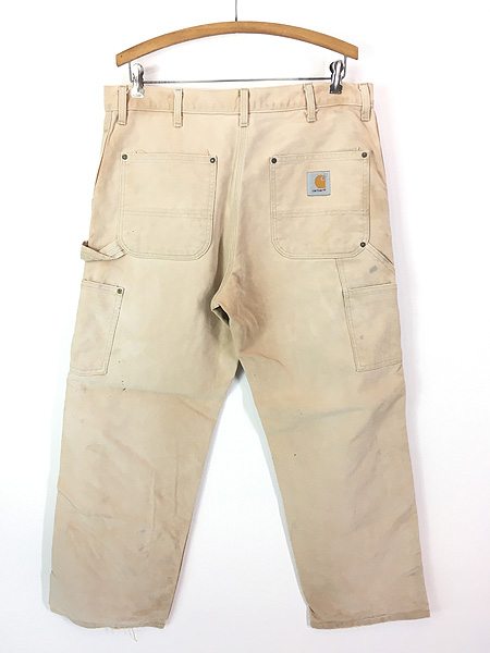 古着 90s USA製 Carhartt フェード ブラウン ダック Wニー ペインター