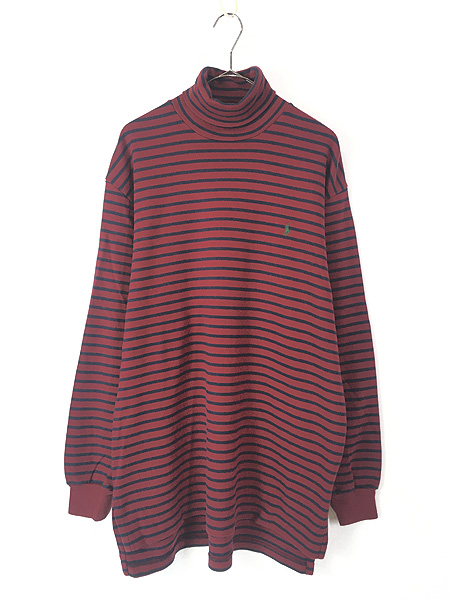 古着 90s USA製 Polo Ralph Lauren ボーダー タートルネック ヘビー