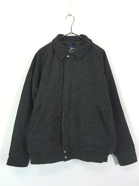 古着 80s USA製 WoolRich チェック ウール ライナー パデッド 比翼