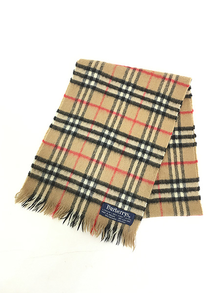 雑貨 古着 90s England製 Burberrys バーバリー チェック カシミア