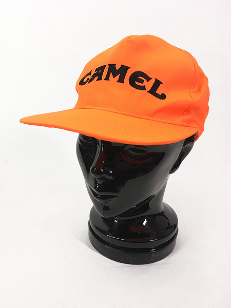 雑貨 古着 90s CAMEL キャメル ロゴ 刺しゅう 蛍光 ネオン キャップ