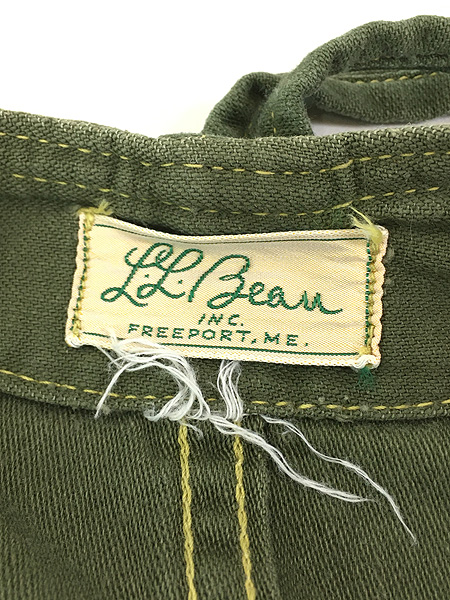 古着 60s LL Bean ハーフムーン ポケット コットン キャンバス