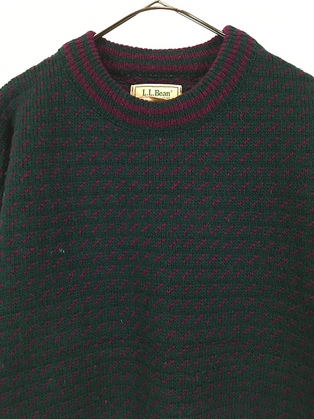 古着 80s ノルウェー製 LL Bean バーズアイ & リブライン ヘビー