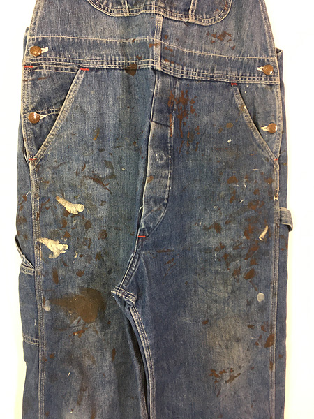 古着 70s BIG MAC Square Bak ペンキ 100%コットン デニム ワーク