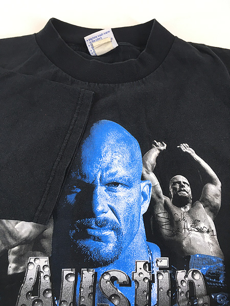 古着 90s USA製 WWF Stone Cold Austin 3:16 スカル フォト レスリング