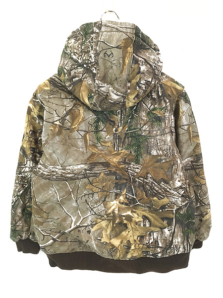 キッズ 古着 Carhartt リアルツリー カモ 迷彩 ダック ワーク