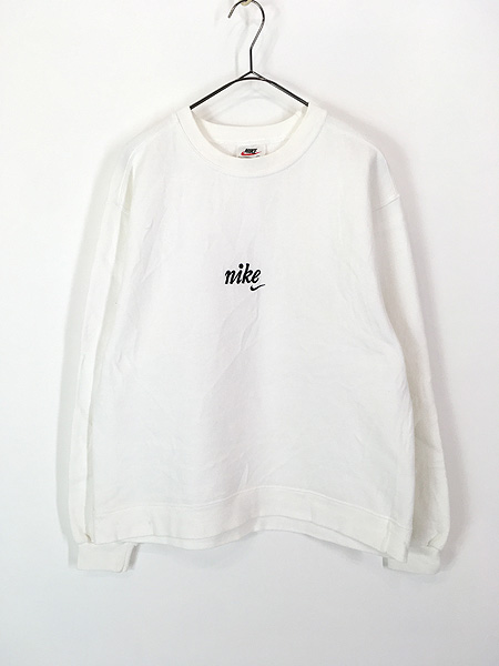 レディース 古着 90s USA製 NIKE センター 刺しゅう スウェット