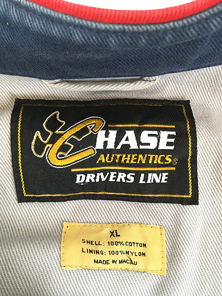 古着 90s CHASE 「LOWE'S」 ロウズ 企業 刺しゅう レーシング