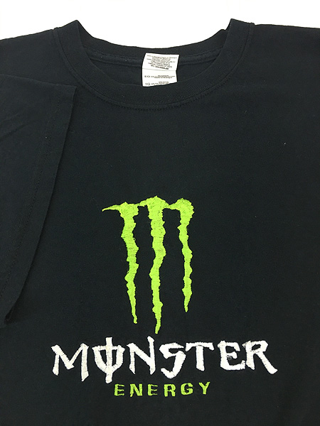 古着 MONSTER モンスター エナジー ドリンク 企業 刺しゅう Tシャツ XL
