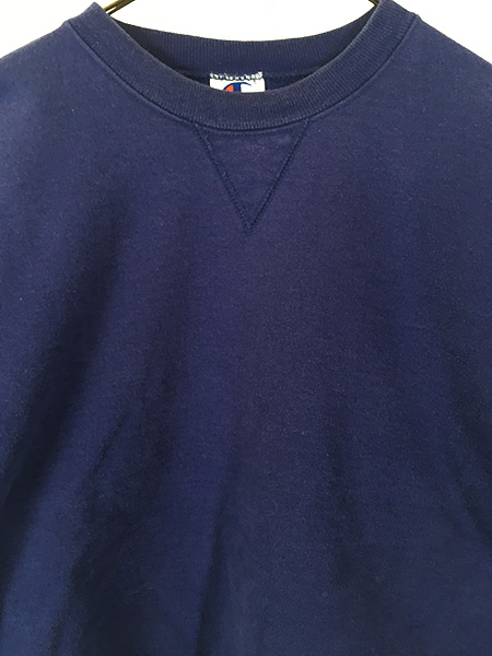 古着 90s USA製 Champion 無地 ソリッド 目なし 前V スウェット