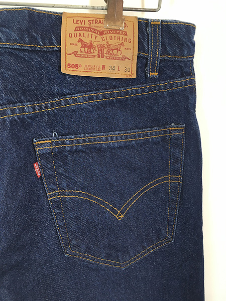 古着 90s USA製 Levi's 505-0216 真紺 ブルー デニム パンツ ジーンズ