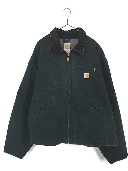 古着 90s Carhartt 裏地 ストライプ ブランケット ブラック ダック