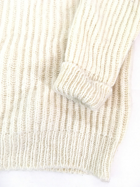 古着 80s 英国製 Peter Storm 黒タグ ローゲージ ヘビー ウール ニット