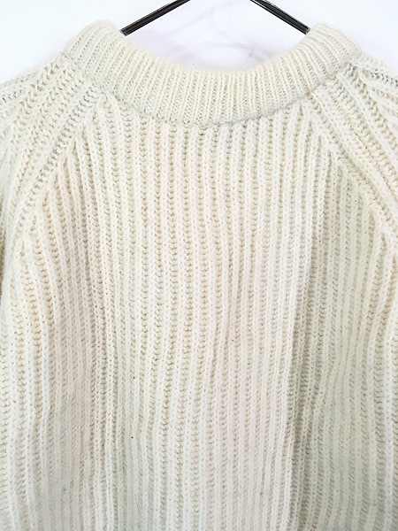 古着 80s 英国製 Peter Storm 黒タグ ローゲージ ヘビー ウール ニット