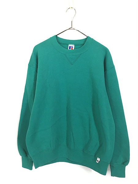 古着 90s USA製 Russell 無地 ソリッド 前V セットイン スウェット