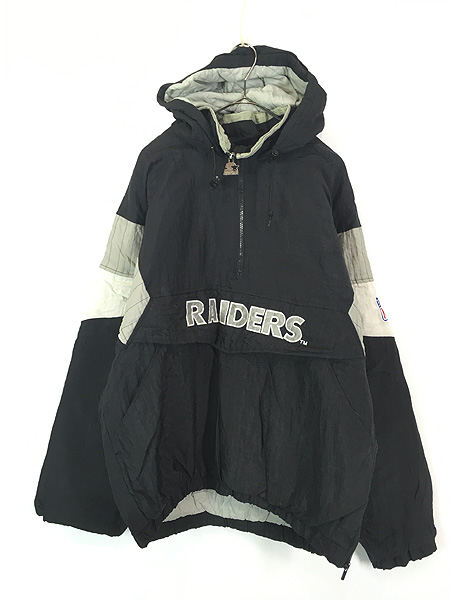 古着 90s STARTER NFL Las Vegas Raiders レイダース ハーフジップ