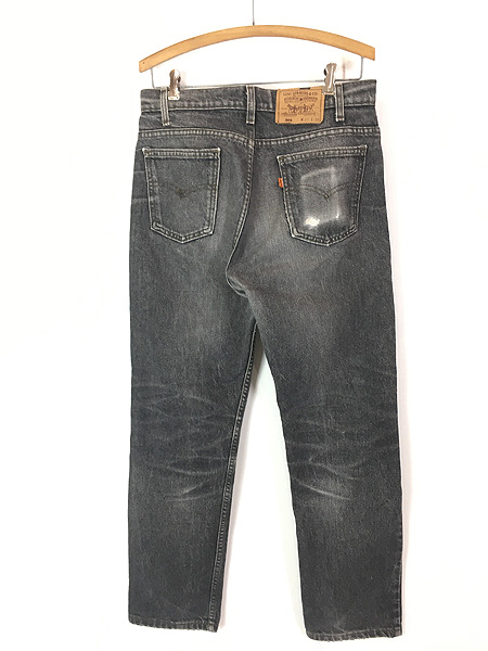 古着 90s USA製 Levi's 505-0259 鬼ヒゲ 先染め ブラック デニム