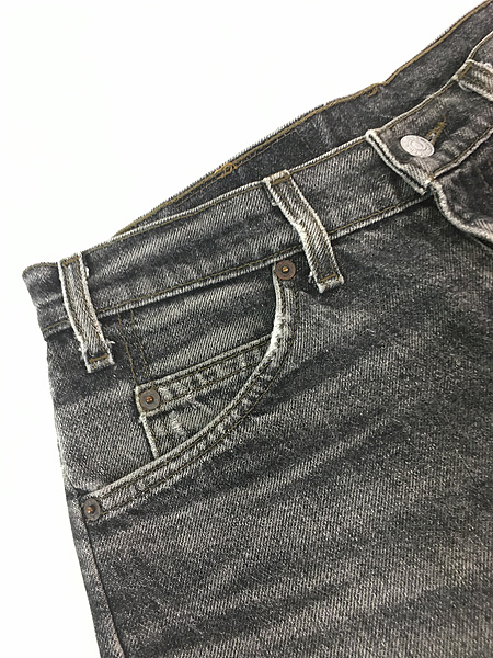 古着 90s USA製 Levi's 505-0259 鬼ヒゲ 先染め ブラック デニム