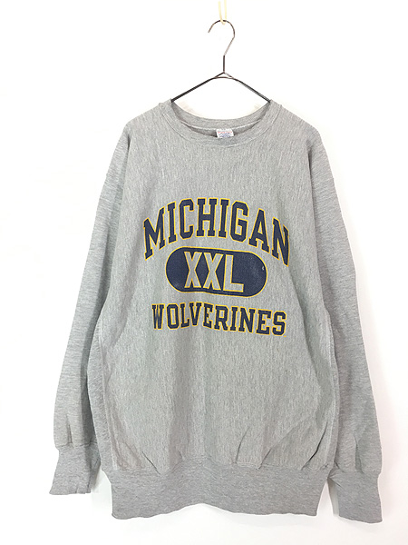 古着 90s Champion Reverse Weave 「MICHIGAN」 3段 カレッジ リバース