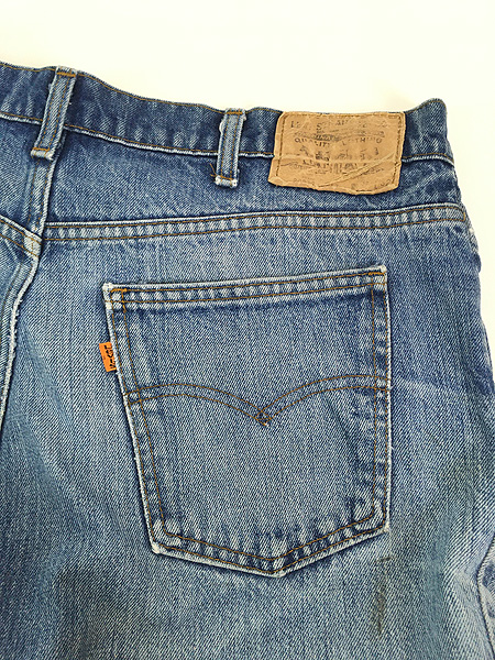 古着 80s Levi's 517-0217 ヒゲ 縦落ち ブルー デニム ブーツカット