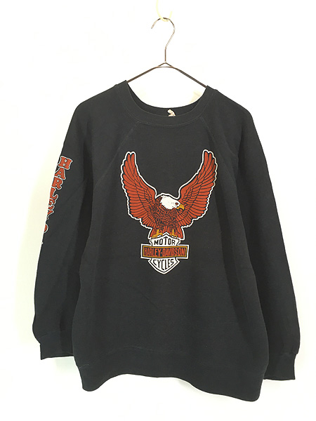 古着 70s USA製 HARLEY DAVIDSON イーグル バー&シールド ラグラン