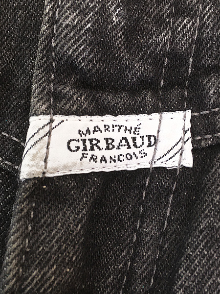 古着 80-90s USA製 MARITHE FRANCOIS GIRBAUD 先染め ブラック デニム