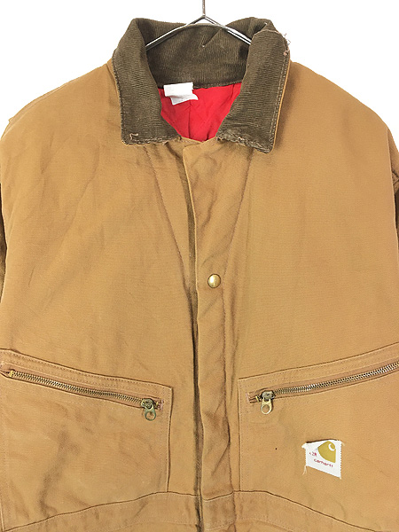 古着 70s USA製 Carhartt ブラウン ダック パデット オールインワン