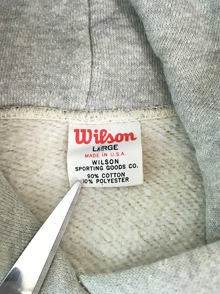 古着 60s USA製 Wilson 無地 ソリッド ラグラン スウェット パーカー L