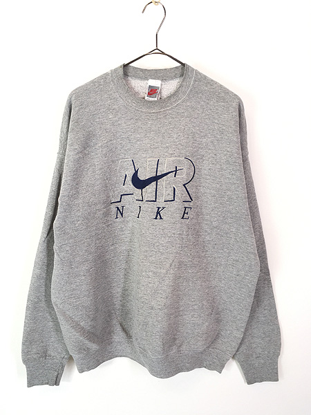 古着 90s USA製 NIKE AIR スウォッシュ ロゴ 刺しゅう スウェット