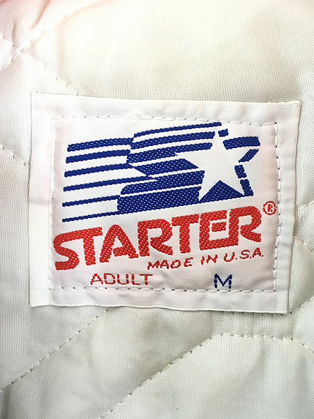 古着 90s USA製 STARTER SYRACUSE 光沢 サテン カレッジ スタジャン