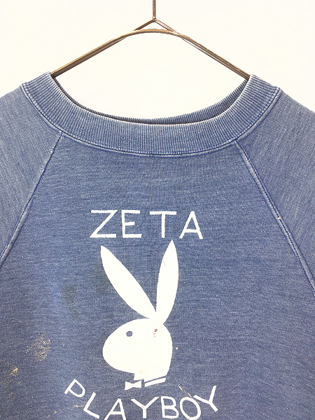 古着 60-70s PLAY BOY プレイボーイ ウサギ ロゴ ラグラン 半袖