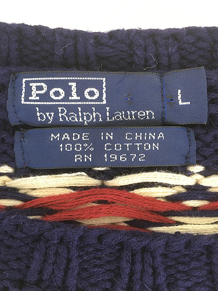 古着 90s Polo Ralph Lauren 「Sucide Ski」 スキー ノルディック柄