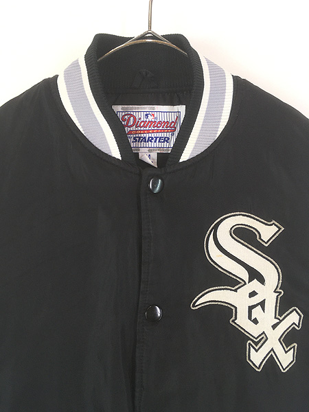 古着 90s MLB Chicago White Sox ホワイトソックス 光沢 サテン