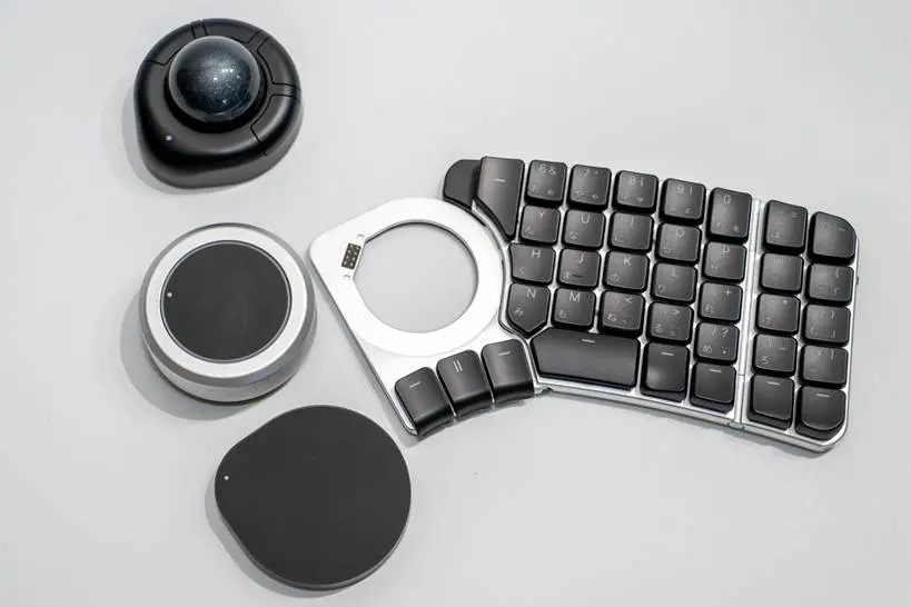 モジュール交換式の分割キーボード「Naya Create」日本語配列モデルが