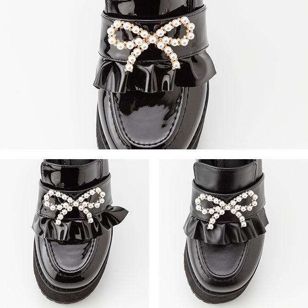 パールリボンローファーパンプス – レディースファッション通販の夢